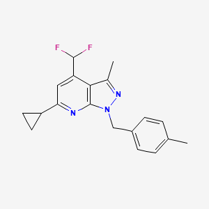 6-cyclopropyl-4-(difluoromethyl)-3-methyl-1-(4-methylbenzyl)-1H-pyrazolo[3,4-b]pyridine