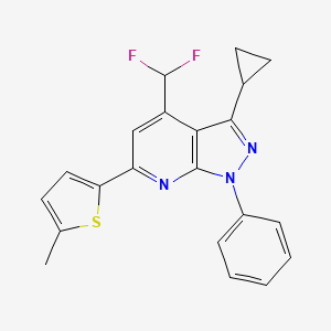 3-cyclopropyl-4-(difluoromethyl)-6-(5-methyl-2-thienyl)-1-phenyl-1H-pyrazolo[3,4-b]pyridine