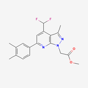 methyl [4-(difluoromethyl)-6-(3,4-dimethylphenyl)-3-methyl-1H-pyrazolo[3,4-b]pyridin-1-yl]acetate