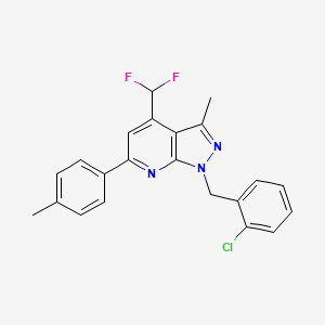 1-(2-chlorobenzyl)-4-(difluoromethyl)-3-methyl-6-(4-methylphenyl)-1H-pyrazolo[3,4-b]pyridine
