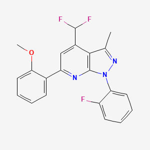 4-(difluoromethyl)-1-(2-fluorophenyl)-6-(2-methoxyphenyl)-3-methyl-1H-pyrazolo[3,4-b]pyridine