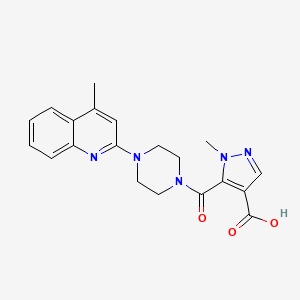 1-methyl-5-{[4-(4-methyl-2-quinolinyl)-1-piperazinyl]carbonyl}-1H-pyrazole-4-carboxylic acid