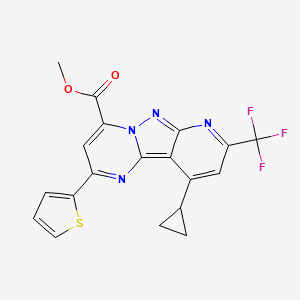 methyl 10-cyclopropyl-2-(2-thienyl)-8-(trifluoromethyl)pyrido[2',3':3,4]pyrazolo[1,5-a]pyrimidine-4-carboxylate