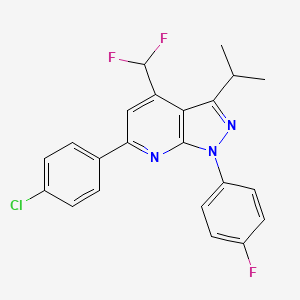 6-(4-chlorophenyl)-4-(difluoromethyl)-1-(4-fluorophenyl)-3-isopropyl-1H-pyrazolo[3,4-b]pyridine