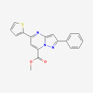 methyl 2-phenyl-5-(2-thienyl)pyrazolo[1,5-a]pyrimidine-7-carboxylate