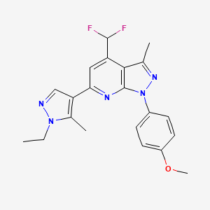 4-(difluoromethyl)-6-(1-ethyl-5-methyl-1H-pyrazol-4-yl)-1-(4-methoxyphenyl)-3-methyl-1H-pyrazolo[3,4-b]pyridine