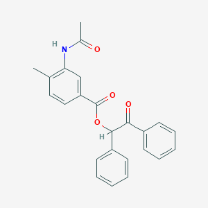 B437025 2-Oxo-1,2-diphenylethyl 3-(acetylamino)-4-methylbenzoate CAS No. 516470-24-9