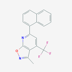 molecular formula C18H11F3N2O B4370679 3-methyl-6-(1-naphthyl)-4-(trifluoromethyl)isoxazolo[5,4-b]pyridine 