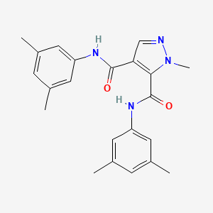 molecular formula C22H24N4O2 B4371075 N~4~,N~5~-BIS(3,5-DIMETHYLPHENYL)-1-METHYL-1H-PYRAZOLE-4,5-DICARBOXAMIDE 