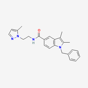 molecular formula C24H26N4O B4371248 1-BENZYL-2,3-DIMETHYL-N~5~-[2-(5-METHYL-1H-PYRAZOL-1-YL)ETHYL]-1H-INDOLE-5-CARBOXAMIDE 