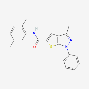 molecular formula C21H19N3OS B4371517 N-(2,5-dimethylphenyl)-3-methyl-1-phenyl-1H-thieno[2,3-c]pyrazole-5-carboxamide 