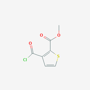 molecular formula C7H5ClO3S B043737 Methyl 3-(chlorocarbonyl)thiophene-2-carboxylate CAS No. 116722-19-1
