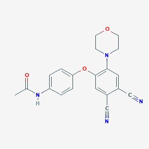 molecular formula C20H18N4O3 B437379 N~1~-[4-(4,5-DICYANO-2-MORPHOLINOPHENOXY)PHENYL]ACETAMIDE CAS No. 634169-26-9