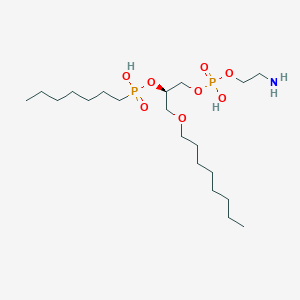 molecular formula C20H45NO8P2 B043741 1-O-Octyl-2-heptylphosphonyl-SN-glycero-3-phosphoethanolamine CAS No. 120411-63-4