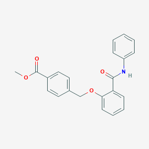 molecular formula C22H19NO4 B437453 Methyl 4-{[2-(anilinocarbonyl)phenoxy]methyl}benzoate CAS No. 673445-12-0