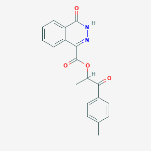 molecular formula C19H16N2O4 B437614 [1-(4-methylphenyl)-1-oxopropan-2-yl] 4-oxo-3H-phthalazine-1-carboxylate CAS No. 774558-01-9