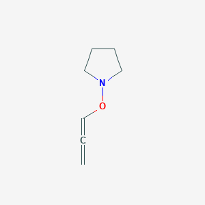 molecular formula C7H11NO B043764 Pyrrolidine, 1-(1,2-propadienyloxy)-(9CI) CAS No. 113377-57-4