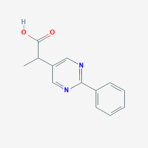 B043772 2-(2-Phenylpyrimidin-5-yl)propanoic acid CAS No. 122377-62-2