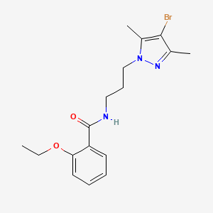 molecular formula C17H22BrN3O2 B4378086 N-[3-(4-bromo-3,5-dimethyl-1H-pyrazol-1-yl)propyl]-2-ethoxybenzamide 