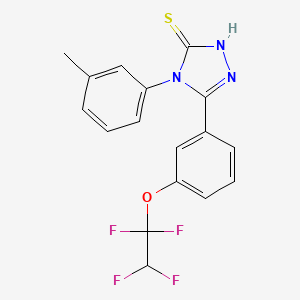 molecular formula C17H13F4N3OS B4378729 4-(3-METHYLPHENYL)-5-[3-(1,1,2,2-TETRAFLUOROETHOXY)PHENYL]-4H-1,2,4-TRIAZOL-3-YLHYDROSULFIDE 
