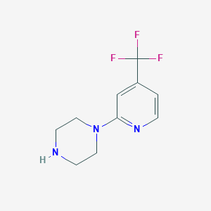 molecular formula C10H12F3N3 B043788 1-[4-(Trifluoromethyl)pyridin-2-yl]piperazine CAS No. 118708-88-6