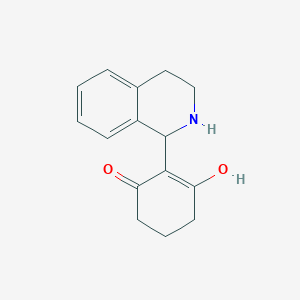 molecular formula C15H17NO2 B043792 3-Hydroxy-2-(1,2,3,4-tetrahydroisoquinolin-1-yl)cyclohex-2-en-1-one CAS No. 111599-10-1