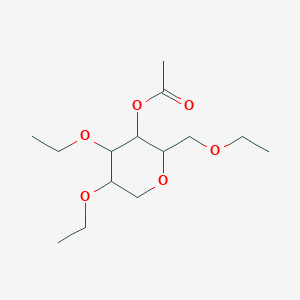 molecular formula C14H26O6 B043794 [4,5-Diethoxy-2-(ethoxymethyl)oxan-3-yl] acetate CAS No. 119554-98-2