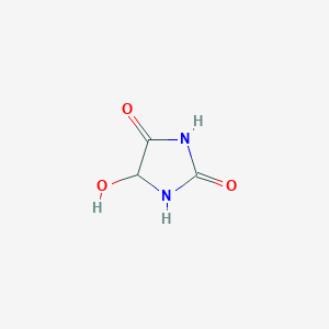 molecular formula C3H4N2O3 B043812 5-羟基咪唑烷酮 CAS No. 29410-13-7