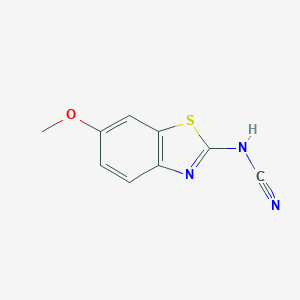 molecular formula C9H7N3OS B043813 Cyanamide, (6-methoxy-2-benzothiazolyl)-(9CI) CAS No. 119283-94-2