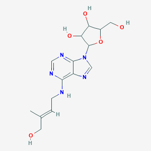 molecular formula C15H21N5O5 B043816 9-(beta-D-Ribofuranosyl)zeatin CAS No. 6025-53-2