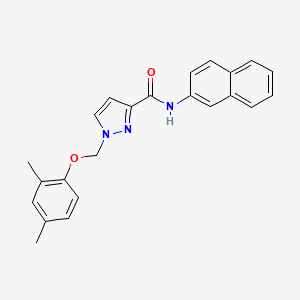 molecular formula C23H21N3O2 B4382444 1-[(2,4-DIMETHYLPHENOXY)METHYL]-N-(2-NAPHTHYL)-1H-PYRAZOLE-3-CARBOXAMIDE 