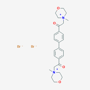 Morpholinium, 4,4'-((1,1'-biphenyl)-4,4'-diylbis(2-oxo-2,1-ethanediyl))bis(4-methyl-, dibromide