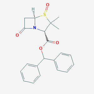 molecular formula C21H21NO4S B043831 (2S,5R)-Benzhydryl 3,3-dimethyl-7-oxo-4-thia-1-azabicyclo[3.2.0]heptane-2-carboxylate 4-oxide CAS No. 123285-28-9