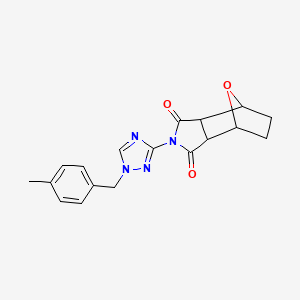 molecular formula C18H18N4O3 B4383232 4-[1-(4-methylbenzyl)-1H-1,2,4-triazol-3-yl]-10-oxa-4-azatricyclo[5.2.1.0~2,6~]decane-3,5-dione 
