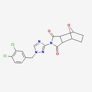 molecular formula C17H14Cl2N4O3 B4383269 4-[1-(3,4-dichlorobenzyl)-1H-1,2,4-triazol-3-yl]-10-oxa-4-azatricyclo[5.2.1.0~2,6~]decane-3,5-dione 