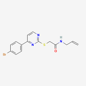 molecular formula C15H14BrN3OS B4383440 N~1~-ALLYL-2-{[4-(4-BROMOPHENYL)-2-PYRIMIDINYL]SULFANYL}ACETAMIDE 