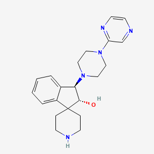molecular formula C21H27N5O B4383441 (1R,2R)-1-(4-pyrazin-2-ylpiperazin-1-yl)spiro[1,2-dihydroindene-3,4'-piperidine]-2-ol 