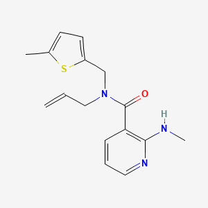 molecular formula C16H19N3OS B4383674 N-allyl-2-(methylamino)-N-[(5-methyl-2-thienyl)methyl]nicotinamide 
