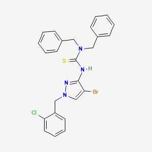 molecular formula C25H22BrClN4S B4383799 N,N-dibenzyl-N'-[4-bromo-1-(2-chlorobenzyl)-1H-pyrazol-3-yl]thiourea 