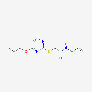 molecular formula C12H17N3O2S B4383804 N~1~-ALLYL-2-[(4-PROPOXY-2-PYRIMIDINYL)SULFANYL]ACETAMIDE 