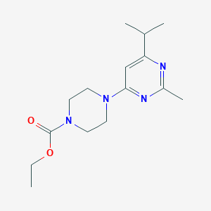 molecular formula C15H24N4O2 B4384258 ethyl 4-(6-isopropyl-2-methylpyrimidin-4-yl)piperazine-1-carboxylate 