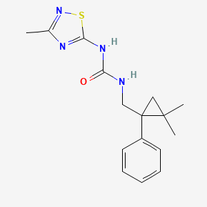 molecular formula C16H20N4OS B4384321 N-[(2,2-dimethyl-1-phenylcyclopropyl)methyl]-N'-(3-methyl-1,2,4-thiadiazol-5-yl)urea 