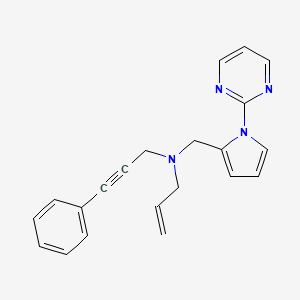 molecular formula C21H20N4 B4384462 N-(3-phenylprop-2-yn-1-yl)-N-[(1-pyrimidin-2-yl-1H-pyrrol-2-yl)methyl]prop-2-en-1-amine 