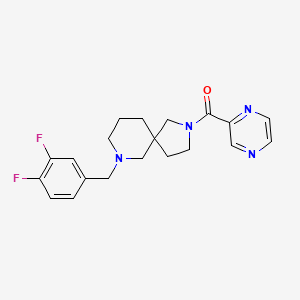 molecular formula C20H22F2N4O B4384479 7-(3,4-difluorobenzyl)-2-(2-pyrazinylcarbonyl)-2,7-diazaspiro[4.5]decane 