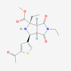 molecular formula C18H22N2O5S B4384518 methyl (1S,3R,3aS,6aR)-1-(5-acetylthiophen-3-yl)-3,5-diethyl-4,6-dioxo-1,2,3a,6a-tetrahydropyrrolo[3,4-c]pyrrole-3-carboxylate 