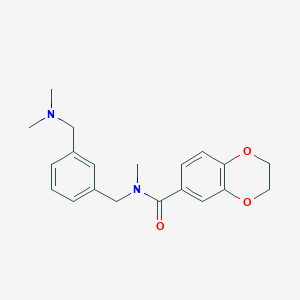 molecular formula C20H24N2O3 B4384526 N-{3-[(dimethylamino)methyl]benzyl}-N-methyl-2,3-dihydro-1,4-benzodioxine-6-carboxamide trifluoroacetate 