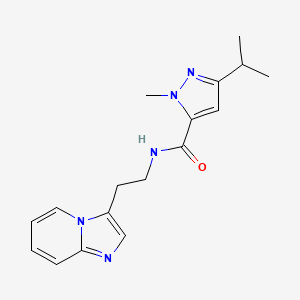 molecular formula C17H21N5O B4384532 N-(2-imidazo[1,2-a]pyridin-3-ylethyl)-3-isopropyl-1-methyl-1H-pyrazole-5-carboxamide 