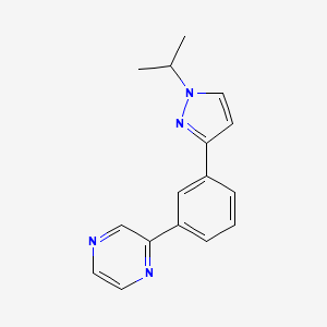 molecular formula C16H16N4 B4384668 2-[3-(1-Propan-2-ylpyrazol-3-yl)phenyl]pyrazine 