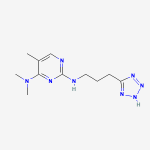 molecular formula C11H18N8 B4384971 N~4~,N~4~,5-trimethyl-N~2~-[3-(1H-tetrazol-5-yl)propyl]pyrimidine-2,4-diamine 