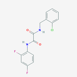 molecular formula C15H11ClF2N2O2 B4385015 N~1~-(2-CHLOROBENZYL)-N~2~-(2,4-DIFLUOROPHENYL)ETHANEDIAMIDE 